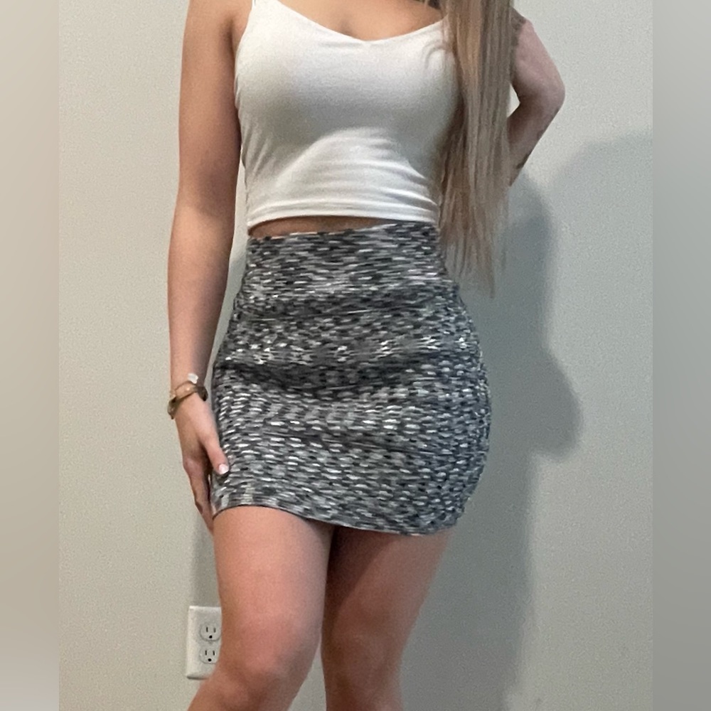 Grey Multicolored Skirt